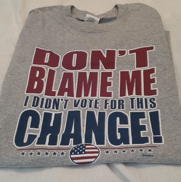 "Don't blame me" unisex gray tee shirt Size M - Picture 1 of 6